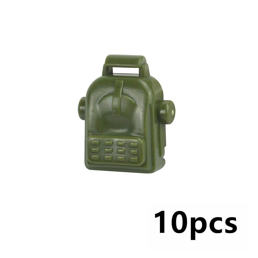 WW2 Militärzubehör Brick City Polizeikräfte Helm Rucksack Schwere Rüstung Weste Baustein Soldatenfiguren Waffe Kinderspielzeug
