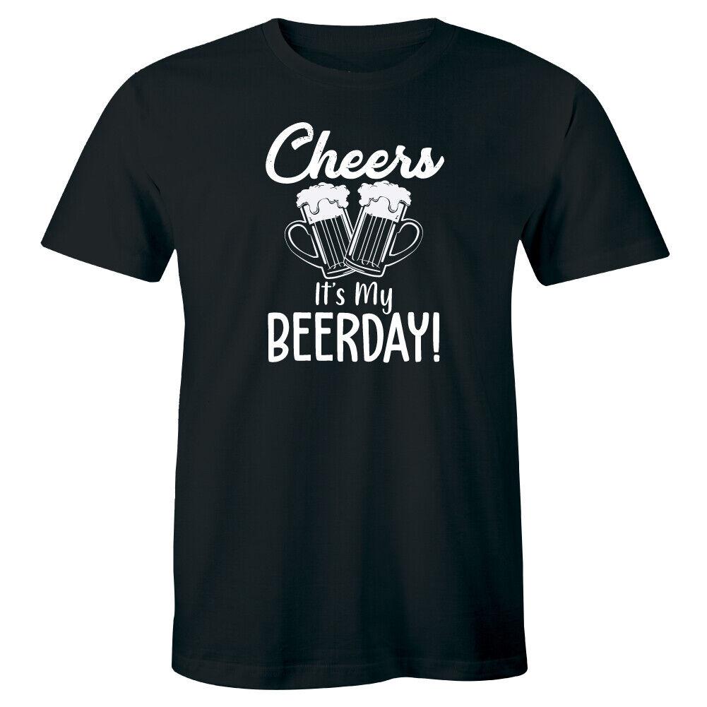 Cheers It's My BEERDAY Funny Beer Lover Graphic T-shirt