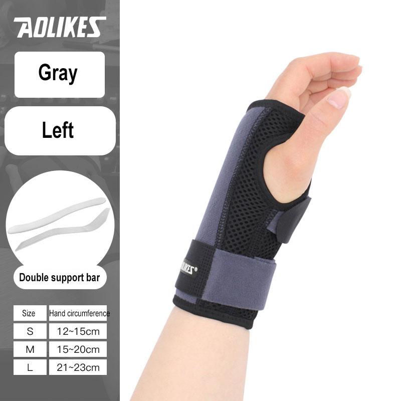 Attelle de poignet Aolikes avec support d'attelle pour tunnel carpien, arthrite, entorse, récupération, soulagement de la douleur S