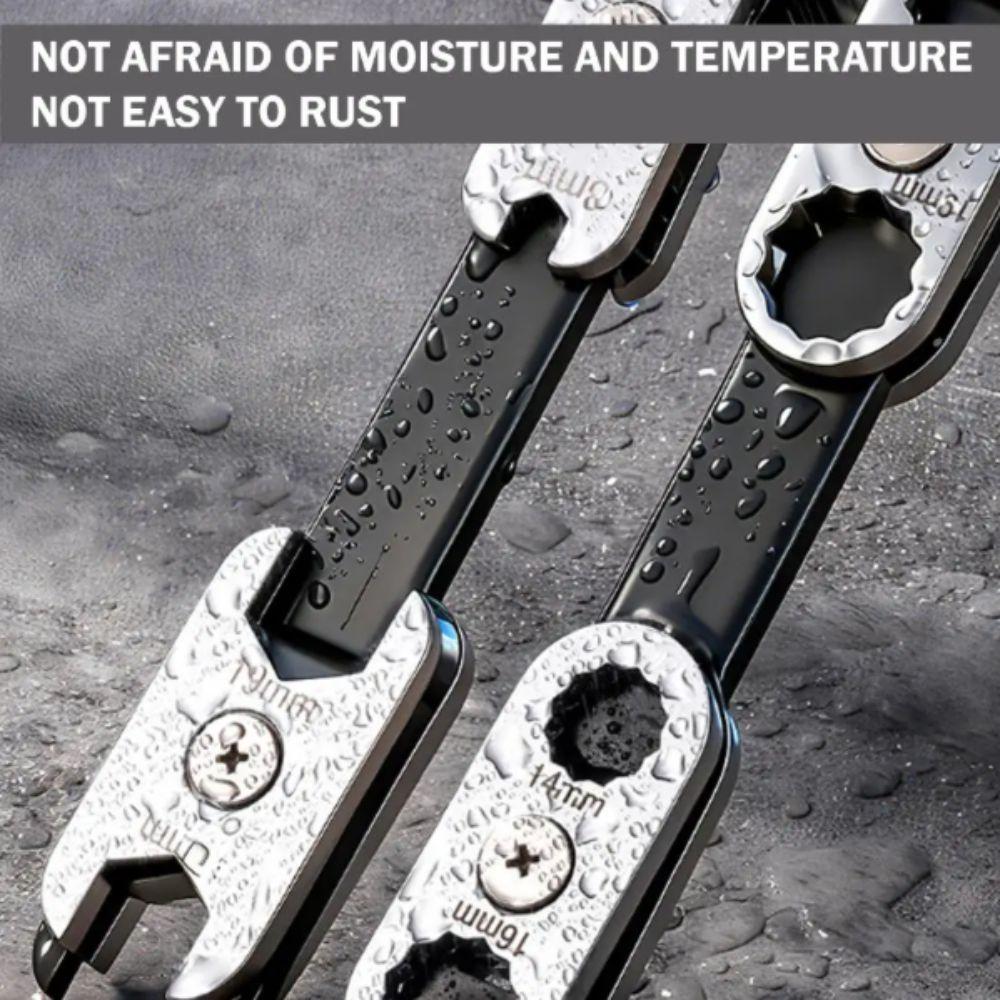 8-in-1 Multi-Size Plum Wrench Dual End Open Adjustable Wrench  Automotive Repair