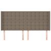 VidaXL Headboard with Ears Taupe 203x16x118-128 Cm Fabric3120040