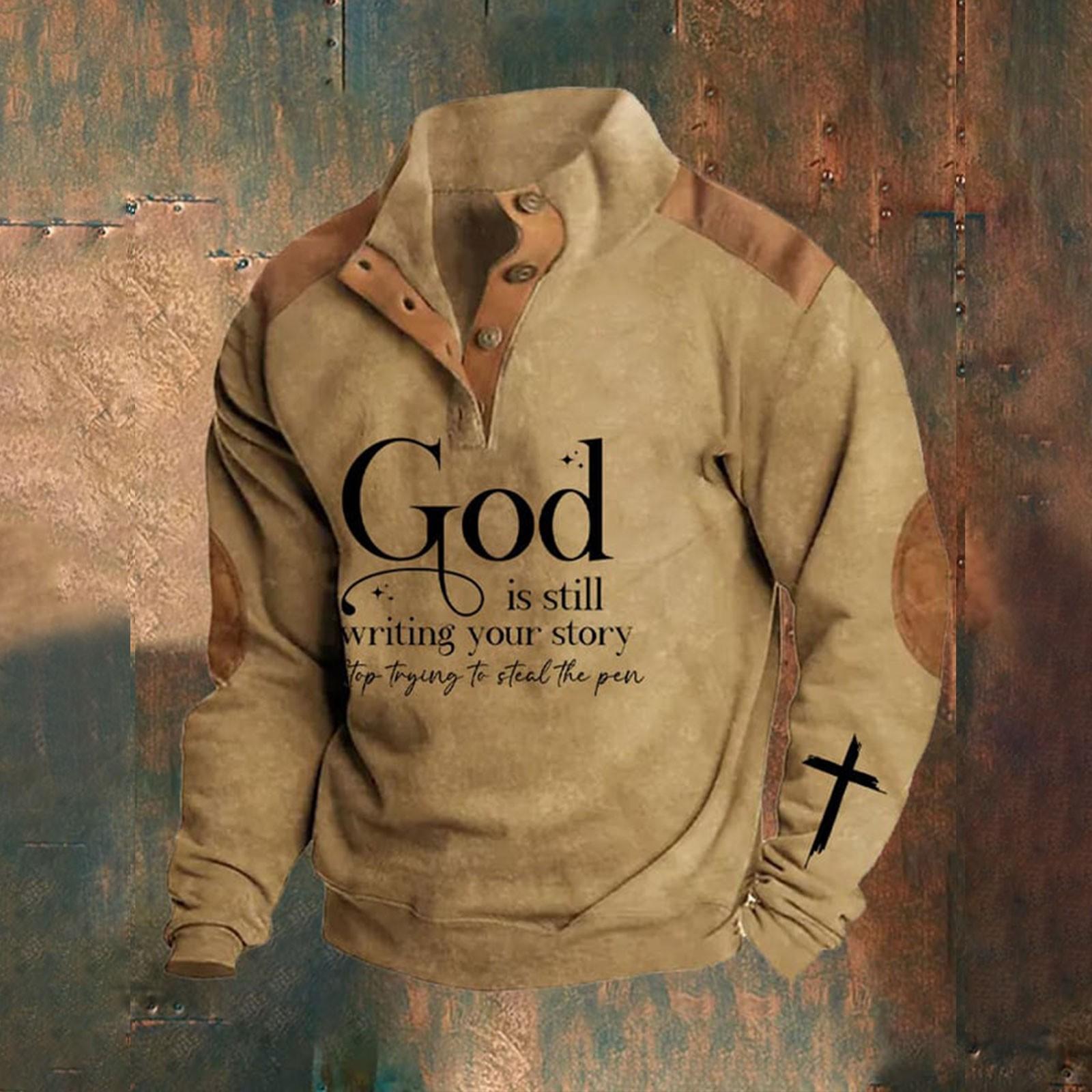 

Весенне-осенняя мужская толстовка с воротником-стойкой на открытом воздухе, повседневные свитера, топы L хаки