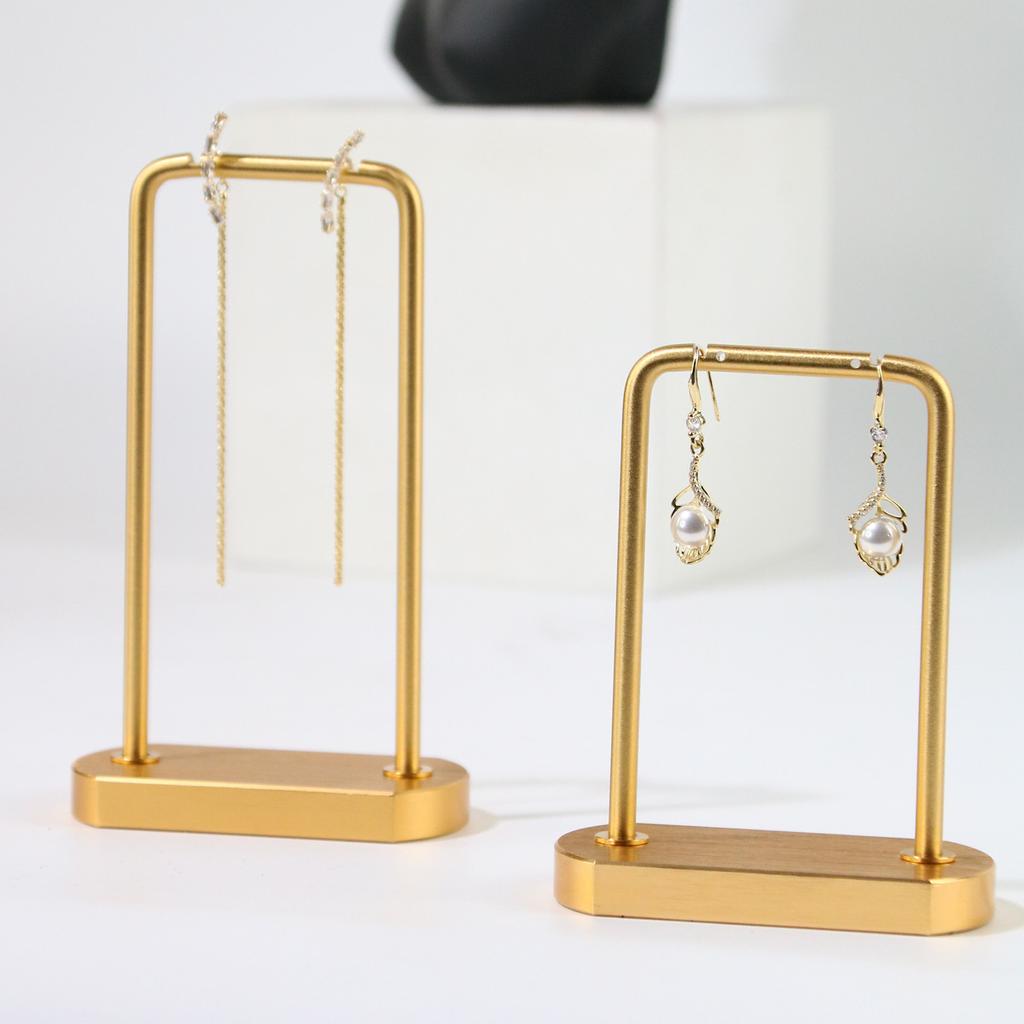 Metal Holder Finger Jewelry Earring T Bar Shelf Hanging Display Stand Ear Studs Storage Organizer Hole Rack