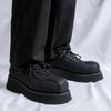 Leather shoes men's spring and autumn business suit youth big head Hong Kong style student wedding groom platform Martin boots 20255-R