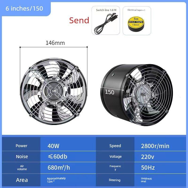 Exhaust Fan Ventilating Fan Kitchen For Home Ventilator High Power Range Hood Exhaust Fan Strong Exhaust Fan Commercial