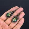 Abalone Shell 999 Copper Wire Wrapped Earrings, Handmade Gemstone Earrings Jewelry, Gifts For Wife Brand New Earrings