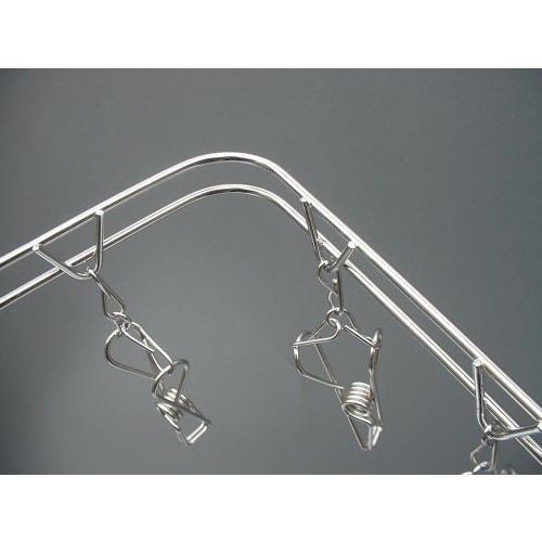 Oki Seisakusho Laundry Hanger, 28 Pinch, Foldable, Tangle-Resistant, Stainless Steel, DL 00381-4