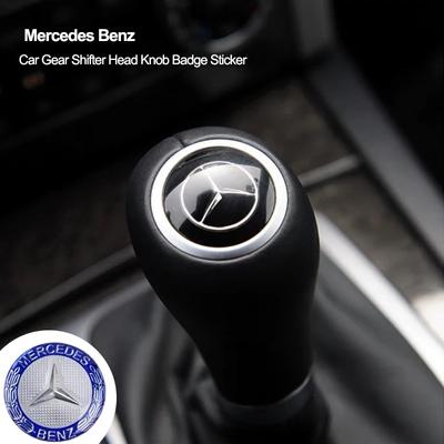 KNMG7 Car Gear Shifter Head Knob Badge Sticker Metal Decal Decoration For Mercedes Benz AMG W204 W205 W203 W211 W212 W213 W210 W169