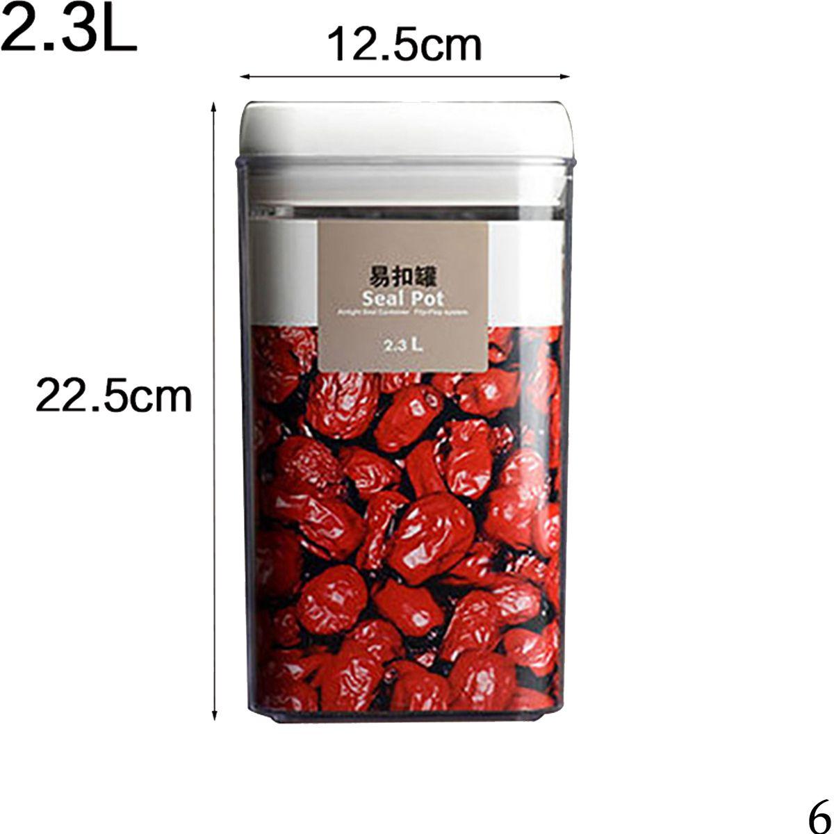 

Storage Box Transparent Multigrain With Lid Airtight Canister Keep Fresh Jar Vacuum Sealed Cans 2.3L