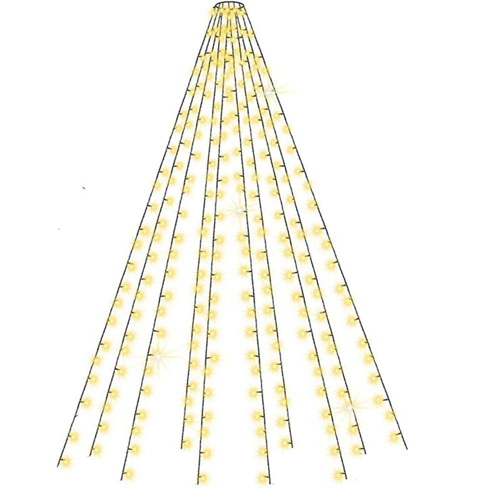 

8 режимов свечения светодиодная гирлянда теплый белый украшения для рождественской елки рождественские украшения warm white 1.5m 200led