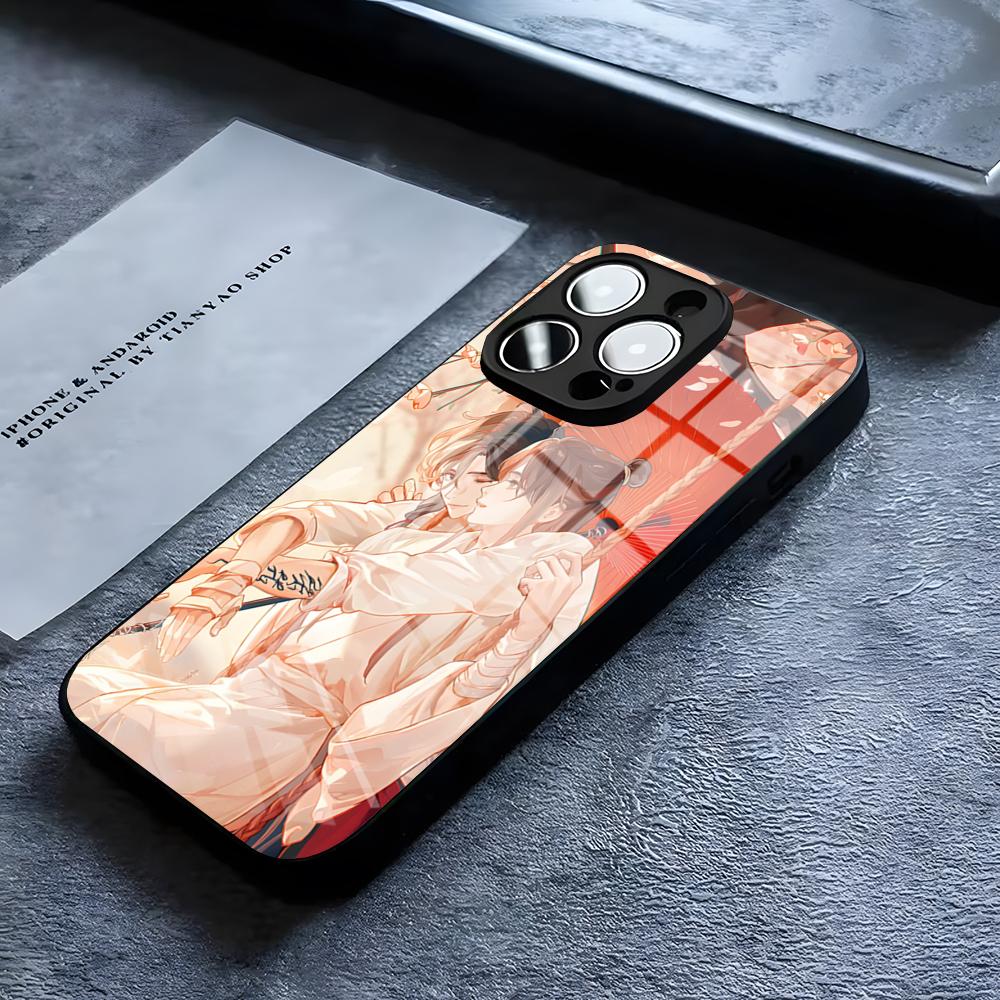 

Heaven Officials Blessing Phone Case For IPhone 16 15 14 Pro 11 13 12 Mini XS XR Max 6 8 7 Plus SE Glass Luxury Design Cove iPhone12 ProMax