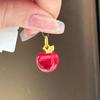 Snow White Golden Apple Charm Necklace - Christmas Eve Gift for Her