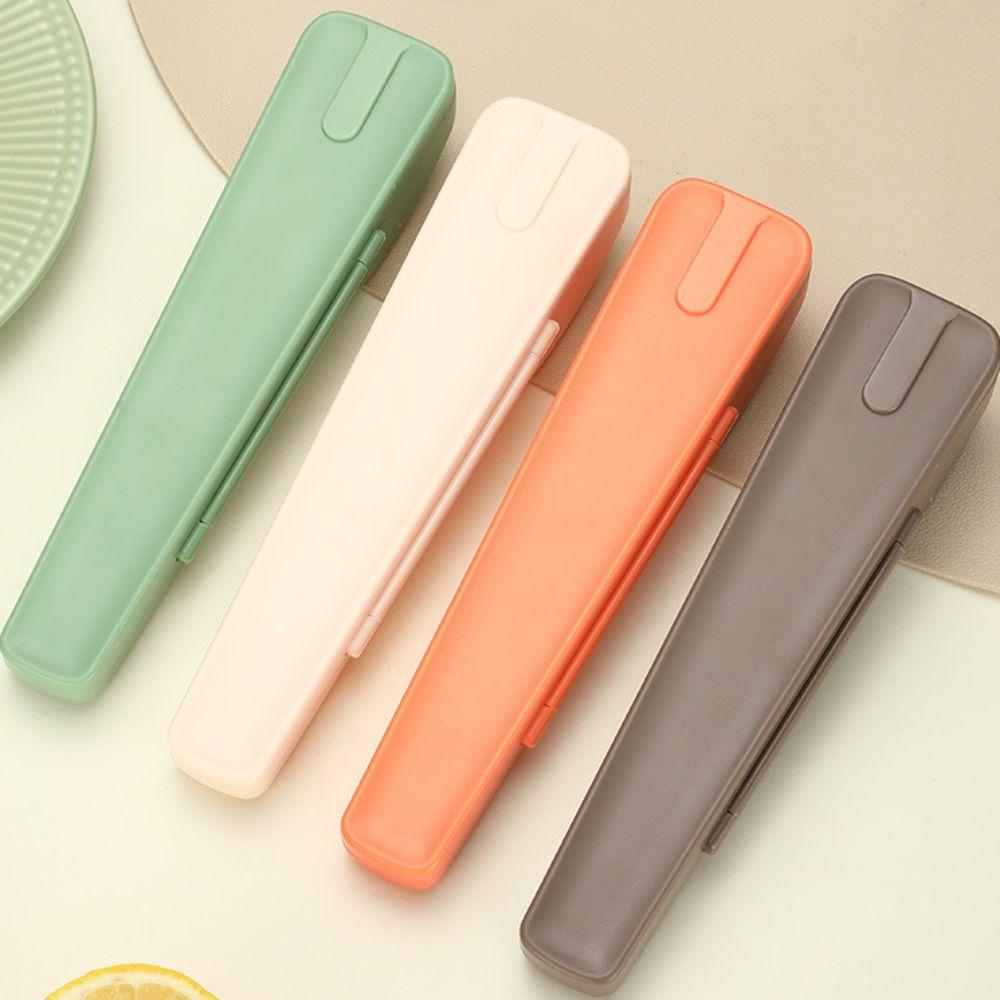 2Pcs/Set with Buckle Travel Cutlery Set 304 Stainless Steel Spoon Chopsticks Set  School