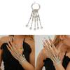 Dark Style Gothic Skeleton Finger Bracelet With Electroplated Alloy For Women Gift