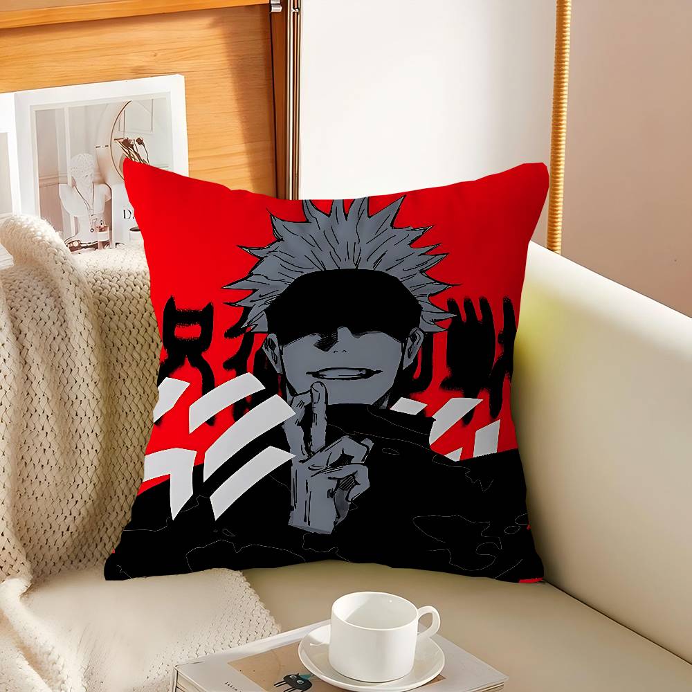 J-Jujutsu Kaisen Characters Yuji Pillow Cover Design Cushion Cover Decor Holiday Decorati