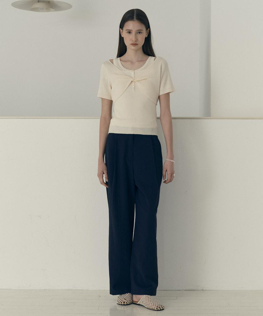 JUCYJUDY Linen Twist Two-In-One Knit J1Kt322B
