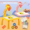 Deer-Shaped Projection Drawing Table with Sound & Light - Children's Graffiti and Writing Toy Set