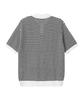 ADHOC Men'S Striped Short Sleeve Collared Knit (Black) (Hc4Sk03)