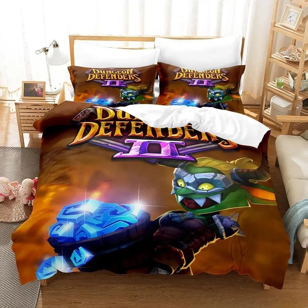 3D Printed Game Dungeon Defenders Bedding Sets Exquisite Bed Supplies Set Duvet Cover Bed Comforter Set Luxury Birthday Gift