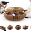 Cats Accordion Toy Foldable Cat Scratch Board with Bell Ball Portable Changeable Cat Scratcher Toy for Indoor Cats Anxiety Relief Exercise