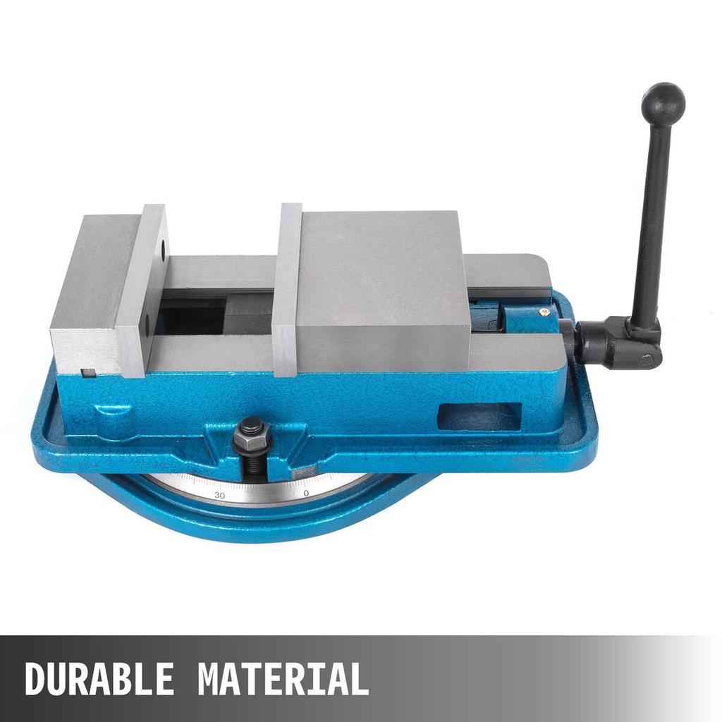 Precision Milling Machine Vise 5 Inch Accu Lock Swivel Base Clamping Vise 360 Degrees Scale Bench Vice Clamp 125mm Width for Milling Drilling Machine