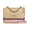 Klare 18 Classic Monogram Flap Closure Coated Canvas And Leather Shoulder Crossbody Bag Small Women Bags Khaki Pink C9946-IMV3C