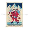 The Krampus Beware The Ill Behaved Print Krampus Greetings Metal Plaque Printing Decoration Garage Wall Mural Tin Sign Poster