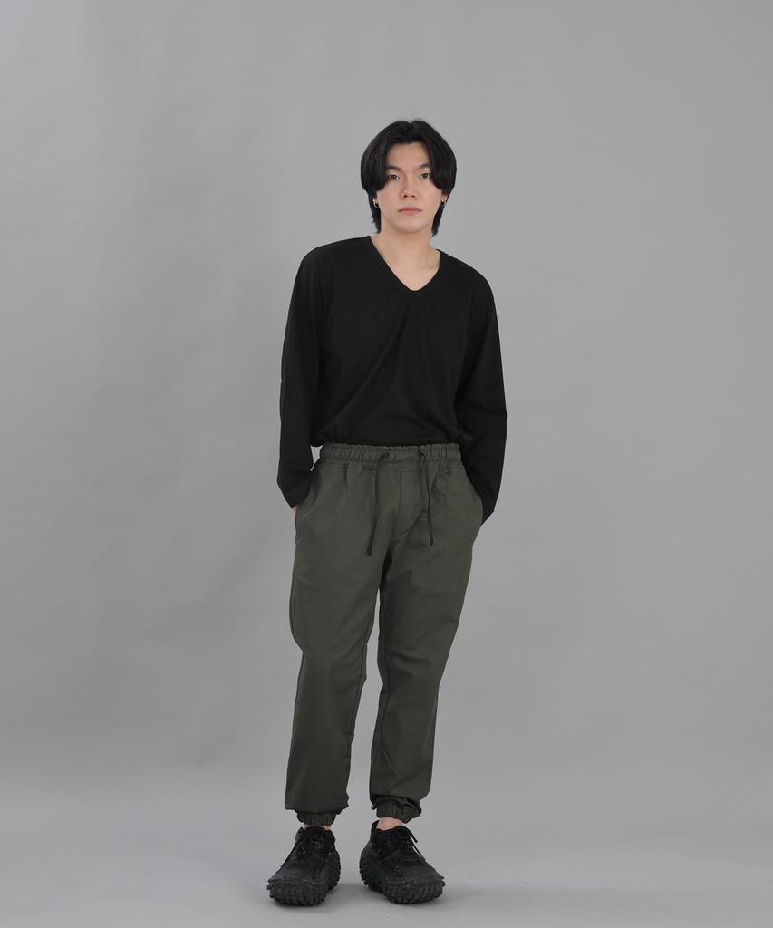 Seinteukeulu Wide Tapered Jogger Pants Wrg-358 Khaki