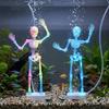 3D Printed Dancing Skeleton Aquarium Bubbler  Haunted House Props