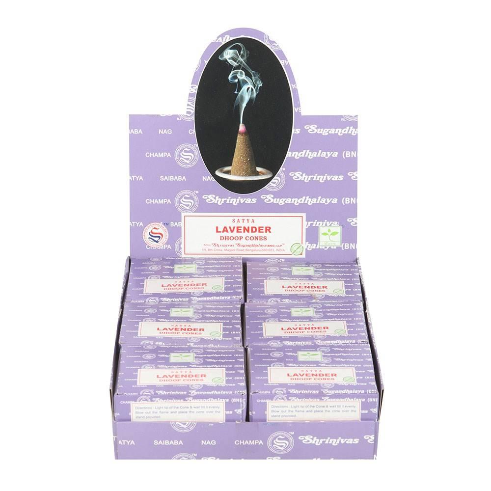 Satya Lavender Incense Cones (Pack of 12)