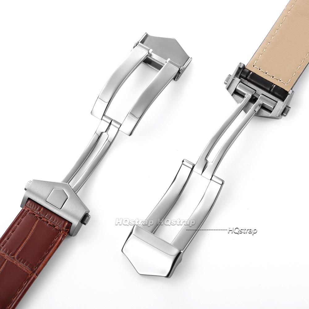 20mm 22mm 24mm dla TAG Heuer Skórzany Pasek do Zegarka Niebieski Brązowy Czarny Czerwony Bransoleta Skóra Bydlęca Damski Męski Pasek do Zegarka Akcesoria
