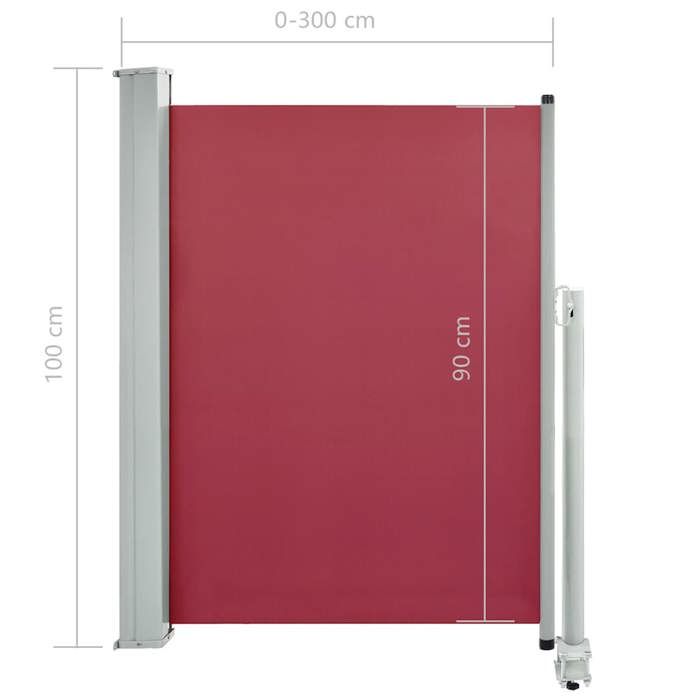 VidaXL Auvent Latéral Rétractable de Patio Store Latéral Brise-vue Abri Soleil Jardin Terrasse Balcon Exterieur Résistant 48342
