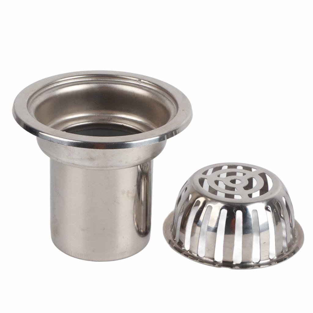 Roof Floor Drain Stainless Steel Non Blocking Balcony Outdoor Rain Bucket Drainage Parts Round 5in