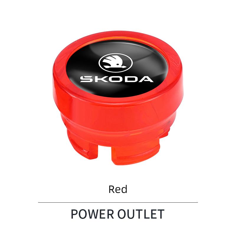 2025 New Car Cigarette Lighter Dust Cover Dustproof Decoration Cap For New Skoda Octavia Kodiaq Fabia Superb Karoq Yeti Rapid Mk