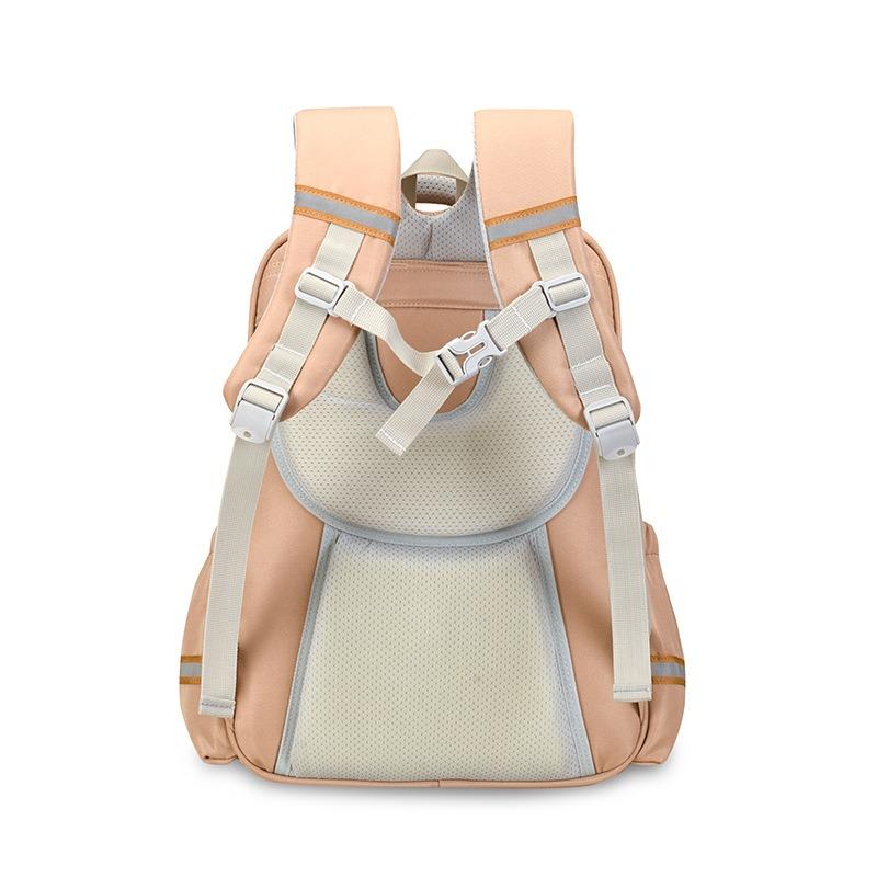 The new schoolbag is high-value, fresh and sweet, contrasting color splicing backpack, large-capacity backpack for kindergarten grade 1-3 students