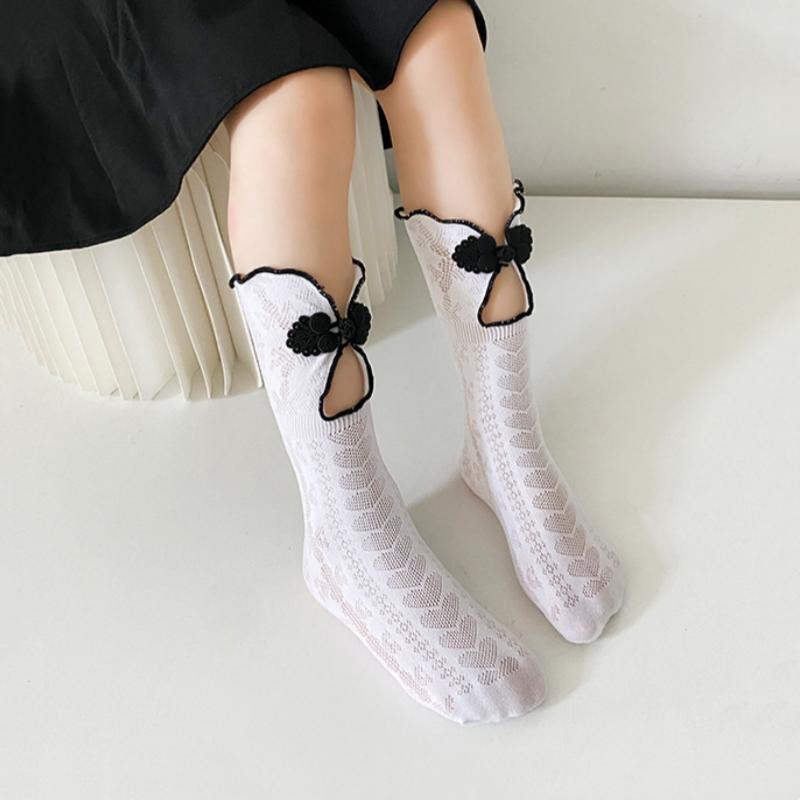 GRETD 3 Pares De Medias De Encaje Blanco Lolita Para