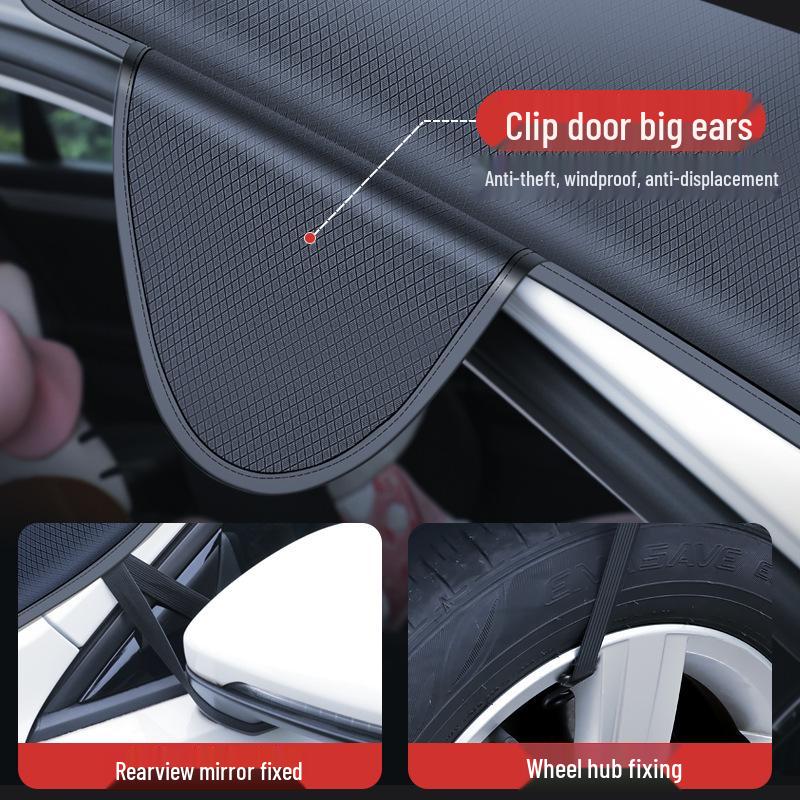 Husă Impermeabilă din Pânză Oxford pentru Parbrizul Mașinii: Protecție pentru tot anul împotriva zăpezii, înghețului și soarelui