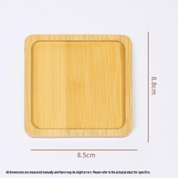 Bamboo Coaster Set: Creative Round Tea Ceremony Cup Holder & Insulating Pad, DIY Engravable.