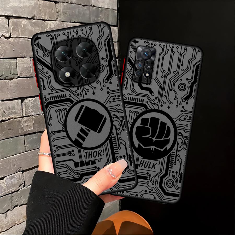 Marvel Cool Hero Logo Funda Phone Cover Case for Xiaomi Redmi Note 14 13 Pro Plus A4 9S 14C 12 10 11 13C