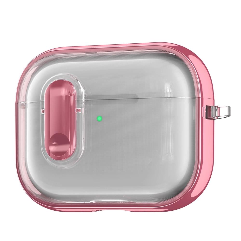 New Coming Transparent Crystal Clear Secure Lock Headphone Earphone Cover For Apple AirPods 4 Pro 3 2 Earphone Case With Hook