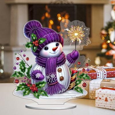 2D Flat Print DIY Diamond Painting Tabletop Ornaments Kit Table Top Diamond Painting Ornament Kits for Home Office Desktop Decor