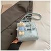 Schoolbag Handsome Rice Home Korean Version Cute Polka Dot Backpack Women's Exquisite Sweet Bow Small Square Bag Fashionable Portable Backpack