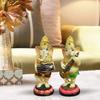 Beautiful Little Standing Ganesha Statues for Home Decor - (Set of 2 Piece, Multicolor) Large