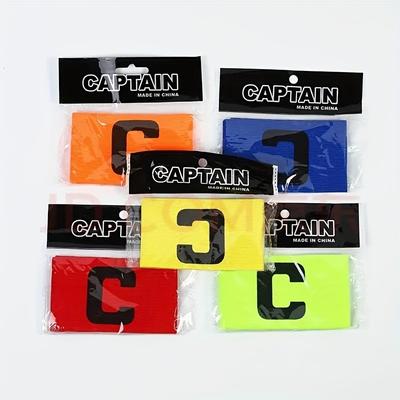 1 Fluorescent Captain Armband - Elastic Football Match Sleeve with Velcro Buckle and Football Accessories
