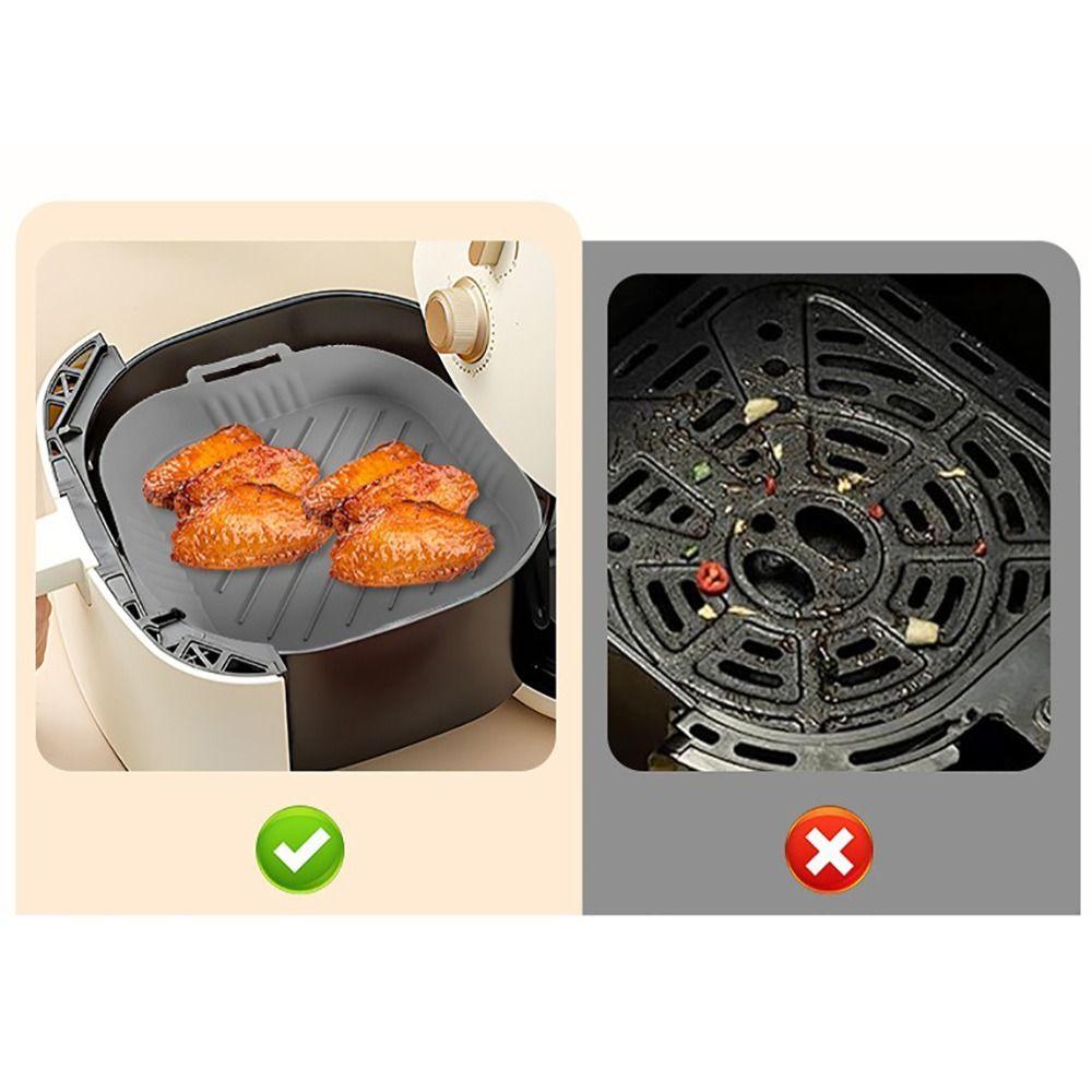Silicone Air Fryer Mold 6.2L Reusable Air Fryer Baking Pan Oil Filter Strip Baking Mat for PhilipsNA230 COSORI6.2L