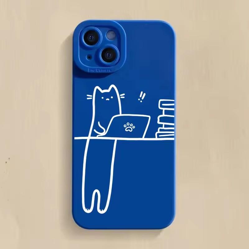 Funny Animal Cat Paired Couple Phone Case For Samsung Galaxy S25 S24 S23 S22 S21 Ultra S20 Plus S24FE A15 A35 A54 A55 Soft Cover