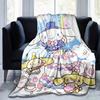 1pc, Sanrio Celebrate with Cinnamoroll: Cozy Home Decor Blanket, Perfect Gift! Flannel Throw Blanket for Bedroom, Living Room, Travel, Camping, Car, B