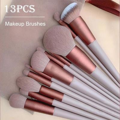 13pcs Soft Makeup Brushes Set Eyeliner Eye Shadow Brush Cosmetic Foundation Blush Powder Blending Beauty Makeup Tool YSL