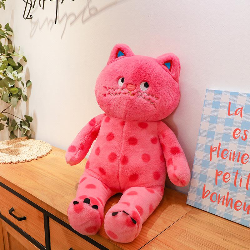 

Polka Dot Cat Plush Pillow - Cute Sleep/Hug Cushion & Birthday Gift 55 cm