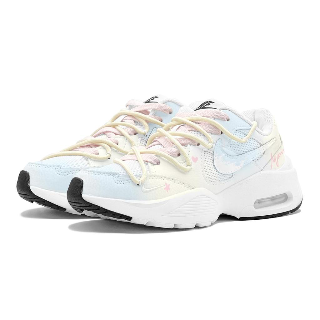 Nike Air Max Fusion Abrasion Resistant Low top Running Shoes Women's Blue Yellow CJ1671-100(TeamS3-S-BOX)